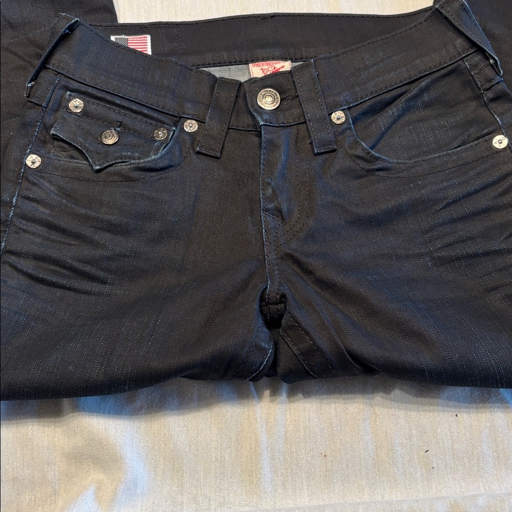 True Religion Men's Relaxed Jeans - Dark Gray - Picture 5 of 13
